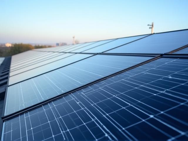 Solar panels on a rooftop